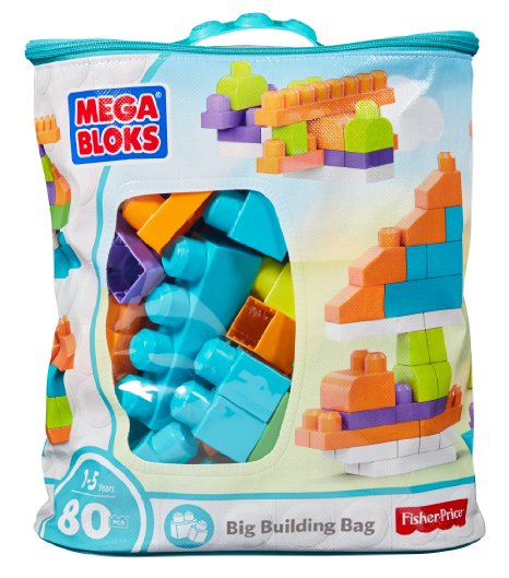 Mega Bloks First Builders Big Building Bag, 80-Piece (Trendy)
