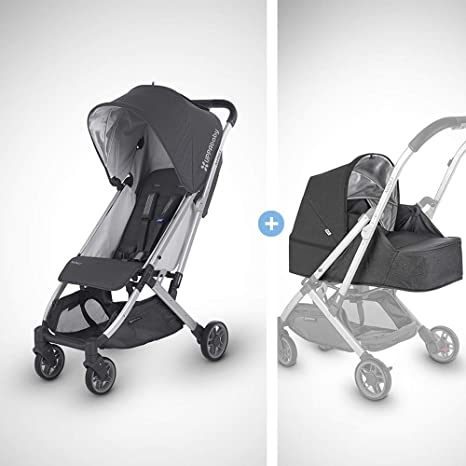 UPPAbaby MINU Stroller  from Birth Kit - Jordan (Charcoal Melange/Silver/Black Leather)