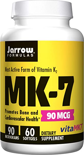 Jarrow Formulas, K-2, MK-7, Vitamin K2 as MK-7, 90 mcg, 60 Softgels