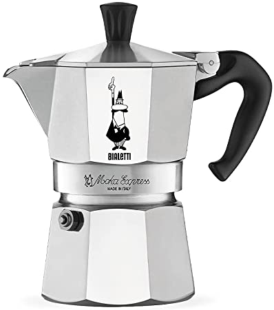 Bialetti 8006363011631 Bialetti 6 Cup Moka Express/Aluminium Espresso Makers, Metallic, Pot, pack of 1