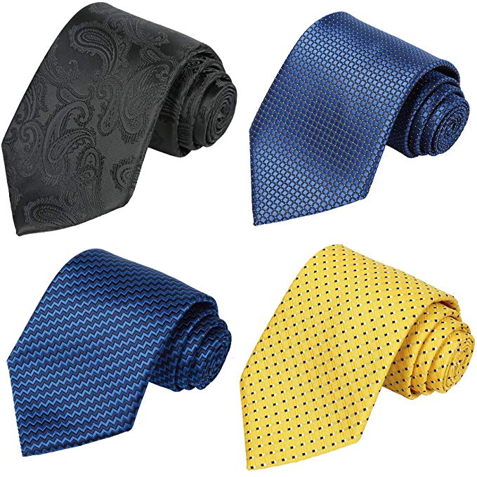 KissTies Set of 4 Ties 63'' XL Extra long Necktie Tall Tie   1 Magnetic Boxes