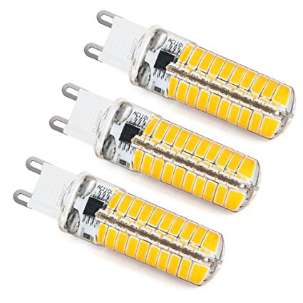 ZEEFO G9 LED Bulbs, Dimmable 5W 3000K Warm White LED Light Bulb 420LM 5735 SMD Bi-pin Base, Equivalent to 45W Halogen Bulbs, AC 220V for Chandeliers, Ceiling Light Fittings, Interior Lights