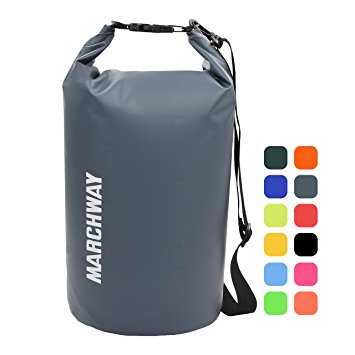 MARCHWAY Floating Waterproof Dry Bag 10L/20L - Protect your Items Safe, Dry, Clean from Kayaking, Rafting, Boating, Camping, Beach, Fishing