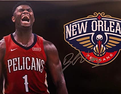 ZION WILLIAMSON Autographed Hand SIGNED 11x14 PHOTO New Orleans PELICANS w/COA