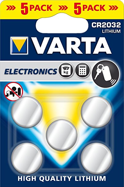Varta Batteries CR2032 Electronic Battery - Pack of 5