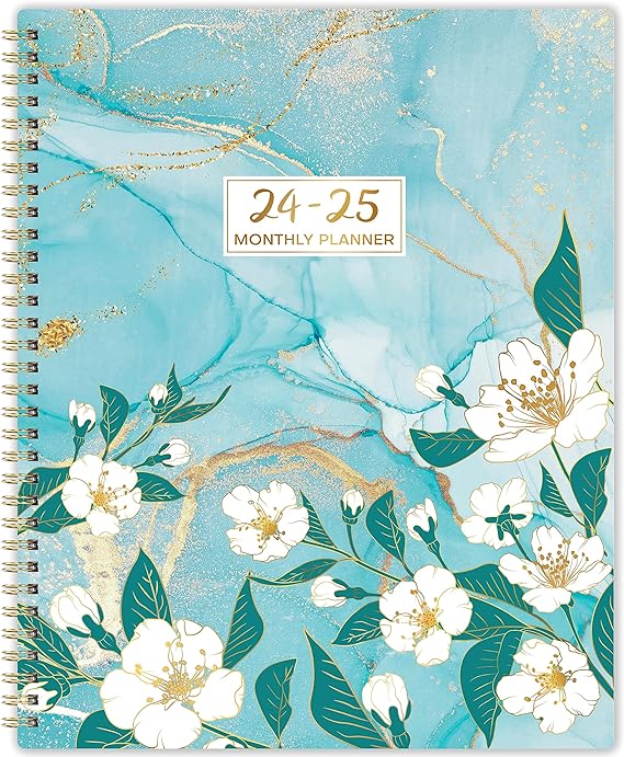 2024-2025 Monthly Planner - Monthly Calendar 2024-2025, Jan. 2024 - Dec. 2025, 9'' x 11'', 2 Year Monthly Planner/Calendar 2024-2025 with Monthly Tabs, Back Pockets, Twin-wire Biding, Holidays, Notes Pages, Julian Dates, Contacts