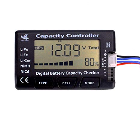 FPVKing RC CellMeter-7 Digital Battery Capacity Checker Controller Tester for LiPo LiFe Li-ion NiMH Nicd