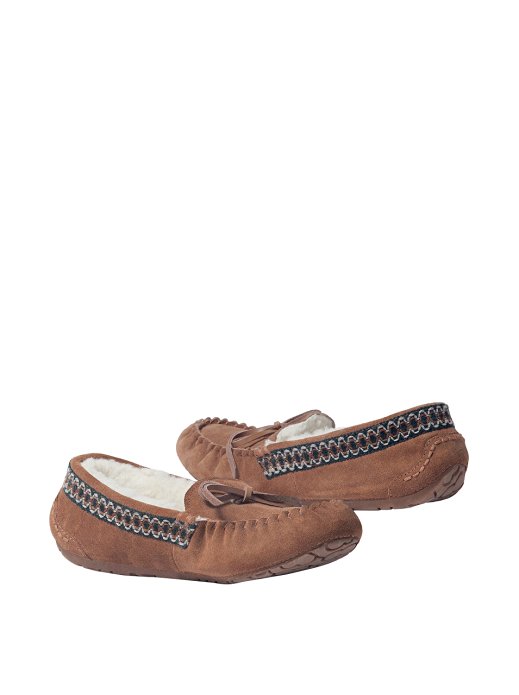 MUK LUKS Women's Jane Suede Moccasin Slippers