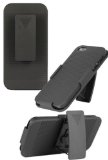ZuZo Shell Holster Combo Case for Apple iPhone 5  5S with Kick-Stand and Belt Clip Atampt Verizon T-Mobile and Sprint Black iPhone 5 5S