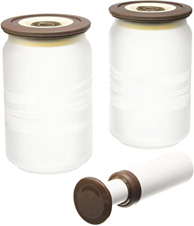 Vacuum Coffee Canisters ''COFISPOT'' Set of 2 x 750ml Glass Jars with Pump. Enjoy the good taste of coffee from now on!