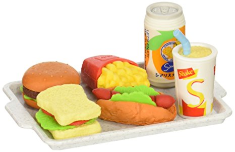 Iwako Japanese Eraser Set - Fast Food Assortment