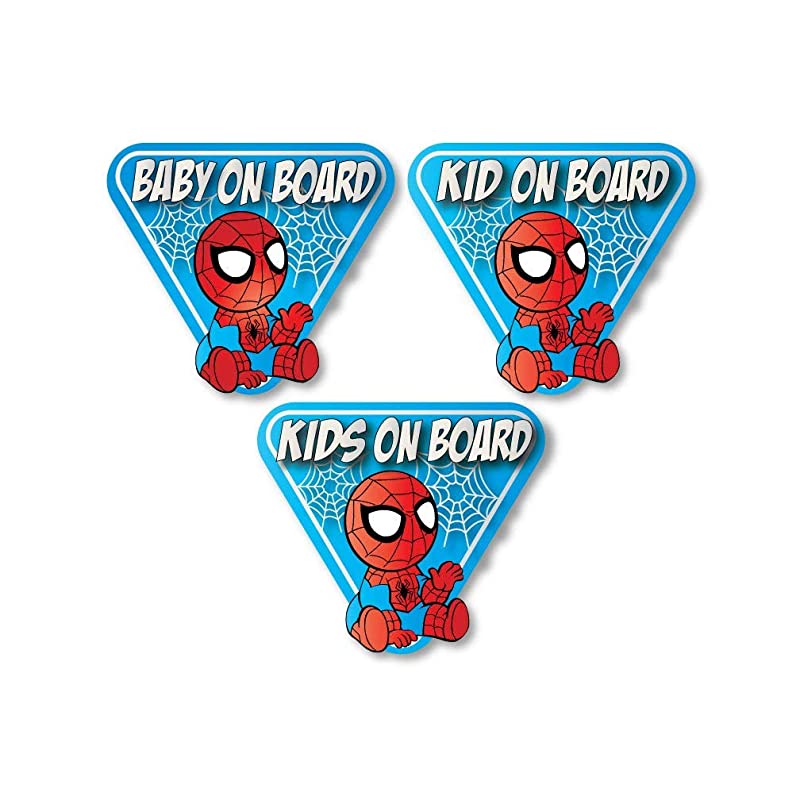Baby Spiderman Character"BABY - KID - KIDS/ON BOARD - Awareness Warning Sign Printed Die-cut Vinyl Sticker for Cars/Trucks