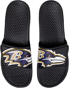 FOCO Men's NFL Team Logo Shower Sport Slide Flip Flop Sandals