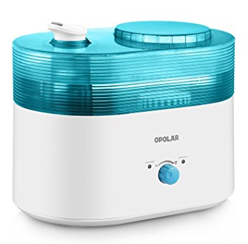 OPOLAR Top Fill Humidifier with 1 Gallon Tank - Ultrasonic Cool Mist - Easy to Clean - Essential Oil Container - Permanent Air and Water Filter - 280mL Mist Output - Ideal for Large Room or Office