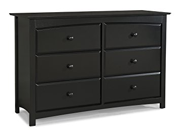 Stork Craft Kenton 6 Drawer Universal Dresser, Black