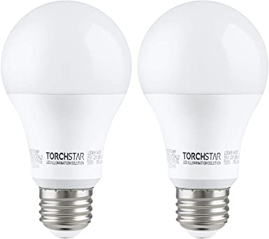 TORCHSTAR 100W Equivalent LED Garage Door Opener Light Bulb, 1500 Lumens A19 Ultra-Bright 3000K Warm White, Shock Resistant Minimize Interference, 15-Watt, UL-Listed, E26 Base, Pack of 2