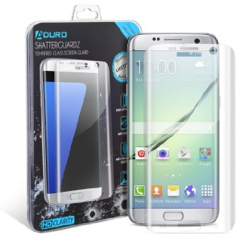 Galaxy S7 Edge Screen Protector, Aduro® SHATTERGUARDZ Tempered Glass Screen Protector Ballistic Premium High HD Clarity for Samsung Galaxy S7 Edge [Lifetime Warranty]