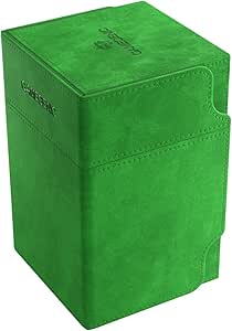 Watchtower 100  XL Convertible Deck Box | Double-Sleeved Card Storage | Card Game Protector | Nexofyber Surface | Holds Up to 100 Cards | Green Color | Made by Gamegenic (GGS20106ML)