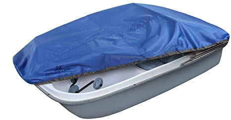 Explore Land Pedal Boat Cover - Waterproof Heavy Duty Outdoor 3 or 5 Person Paddle Boat Protector (Blue)