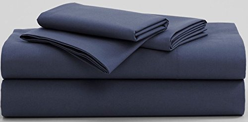 HotelSheetsDirect 4-Piece 1600-Thread-Count Microfiber Queen Bed Sheet Set, Navy Blue
