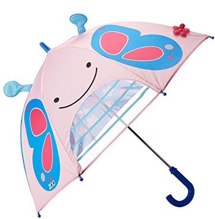 Skip Hop Little Kid and Toddler Girls' Zoo Umbrella, Blossom Butterfly, One Size