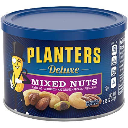 Planters Mixed Nuts, Deluxe Mixed Nuts, 8.75 Ounce (Pack of 1)