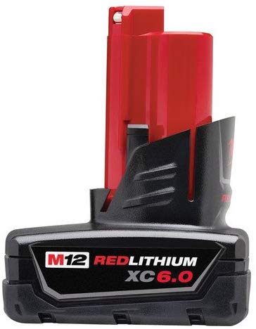 Milwaukee 48-11-2460 M12 REDLITHIUM XC 12V 6.0 Ah Extended Capacity Lithium-Ion Battery Pack