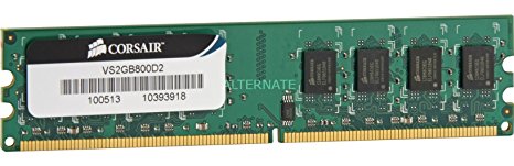 Corsair 2GB (1x2GB) DDR2 800 MHz (PC2 6400) Desktop Memory