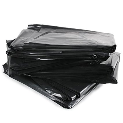 Compactor Sack Bin Liners 20 x 34 x 47inch - Box of 100   67mu Heavy Duty Compactor Sacks, Bin Bags, Black Sacks, Refuse Sacks for Industrial Waste