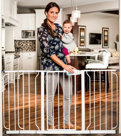 Regalo Extra WideSpan Walk Through Safety Gate White