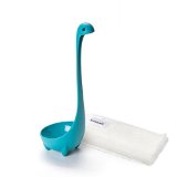 Nessie Soup Ladle Spoon Konsait Ness Ladle Loch Monster Spoon 95 Inch High With Nonstick Bamboo Fiber WashclothBlue