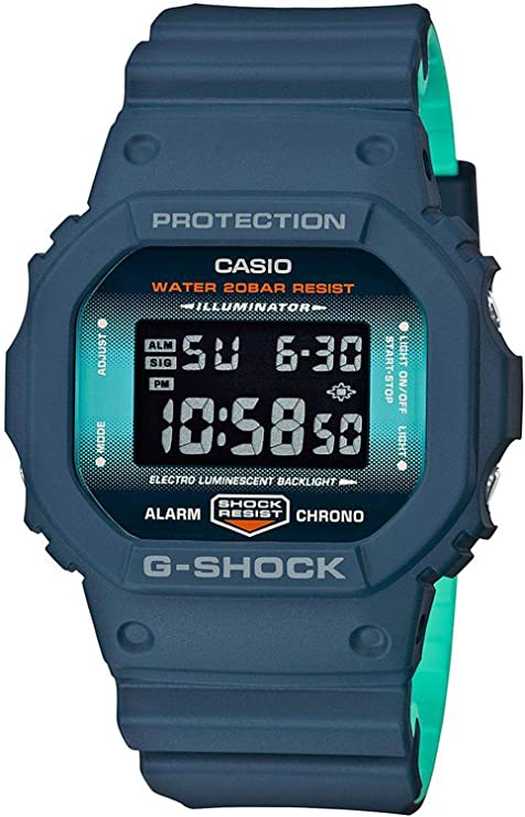 Casio Mens Digital Quartz Watch with Resin Strap DW-5600CC-2ER