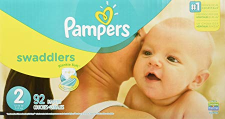 Pampers Swaddlers Disposable Diapers Size 2, 92 Count, SUPER