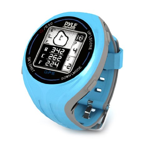 Pyle GPS Smart Golf Watch with Course Recognition Green Locator Distance Calculator and Scoring System
