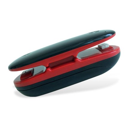 Innovate Products' The Mini Sealer - Food Saver Heat Sealer and Bag Opener - Handheld & Compact Bag Sealer (Black & Red)