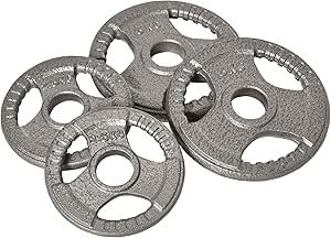 HOMCOM Set of 4 Cast Iron Olympic Weight Plates Barbell Weight 2 x 5kg, 2 x 2.5kg