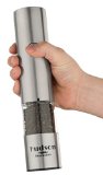 Hudson Gourmet Automatic Salt or Pepper Grinder Mill - Stainless Steel Housing w Ceramic Grinder - Easy Touch Electric