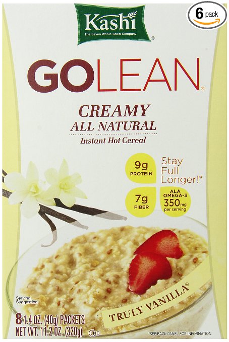 Kashi GOLEAN Instant Hot Cereal Creamy Truly Vanilla 1128-Ounce Boxes Pack of 6