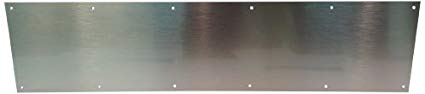 Don-Jo 90 Metal Kick Plate, Satin Stainless Steel Finish, 32" Width x 6" Height, 3/64" Thick