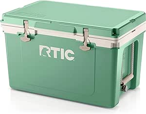 RTIC Ultra-Light 52 quart Hard Cooler Insulated Portable Ice Chest Box for Beach, Drink, Beverage, Camping, Picnic, Fishing, Boat, Barbecue, 30% Lighter Than Rotomolded Coolers