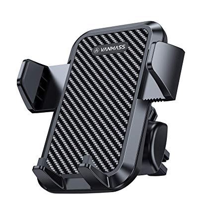 VANMASS Car Phone Mount, Universal Air Vent Phone Holder for Car, Protective Rubber Materials, Fully Adjustable Vent Clip Compatible iPhone 11 Pro XR Xs Max X 8 Galaxy S10 S9 S8 S7 Google Etc