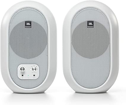 JBL Professional 1 Series 104-BT Compact Desktop Reference Monitors with Bluetooth, white, sold as pair, (JBL104-BT-WH)