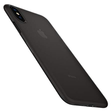 Spigen iPhone X Case, [Air Skin] iPhone X Case Cover with Semi-transparent Lightweight Material for iPhone X (2017) - Black