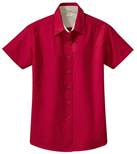 Joe's USA Womens Short Sleeve Wrinkle Resistant Easy Care Shirts in 32 Colors