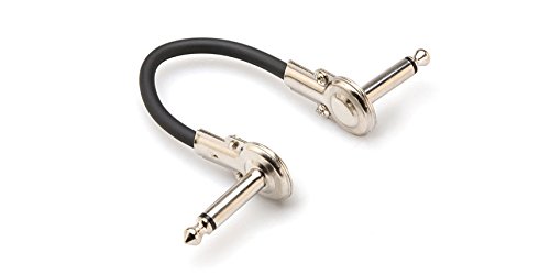 HOSA INSTRUMENT CABLE W/RIGHT ANGLE PLUGS, 3 ft. CABLES