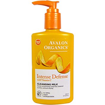 Avalon Organics, Intense Defense with Vitamin C, Cleansing Milk, 8.5 fl oz (251 ml)