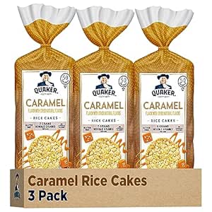 Quaker Large Rice Cakes, Caramel, Pack of 3