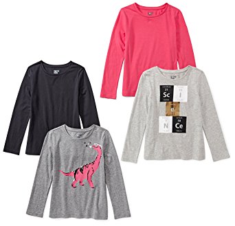 Spotted Zebra Girls' 4-Pack Long Sleeve T-Shirt