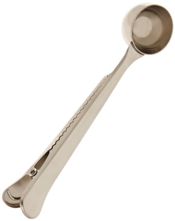 Norpro Coffee Scoop with Bag Clip Stainless Steel 1.5 tbsp 7.5" x 1.5" x .75"