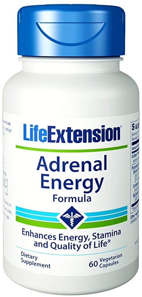 Life Extension Adrenal Energy Formula, 60 Vegetarian Capsules